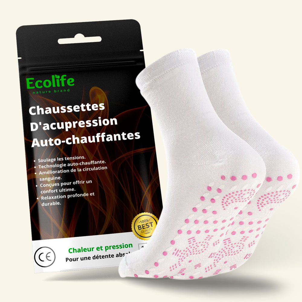 Chaussettes d'Acupression Auto-Chauffantes Ecolife®