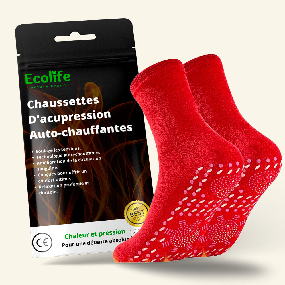 Chaussettes d'Acupression Auto-Chauffantes Ecolife®